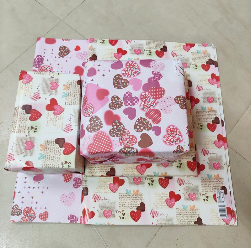 Just Flowers Large Size, Better Print Quality Gift Wrapping Paper Sheets with 1 Adhesive Tape for Anniversary, Birthday, Valentine Gift Rapper (28 In x 20 In gift wrapper Pack of 5, Multicolour) - Image 2