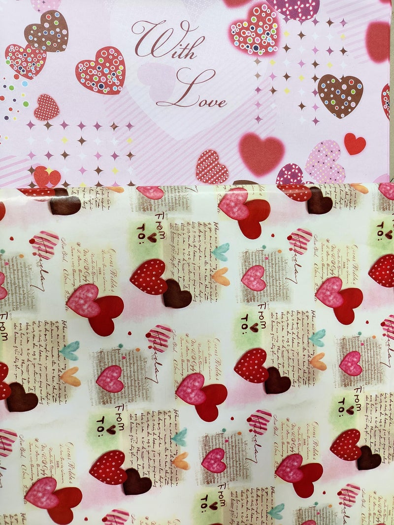 Just Flowers Large Size, Better Print Quality Gift Wrapping Paper Sheets with 1 Adhesive Tape for Anniversary, Birthday, Valentine Gift Rapper (28 In x 20 In gift wrapper Pack of 5, Multicolour) - Image 5