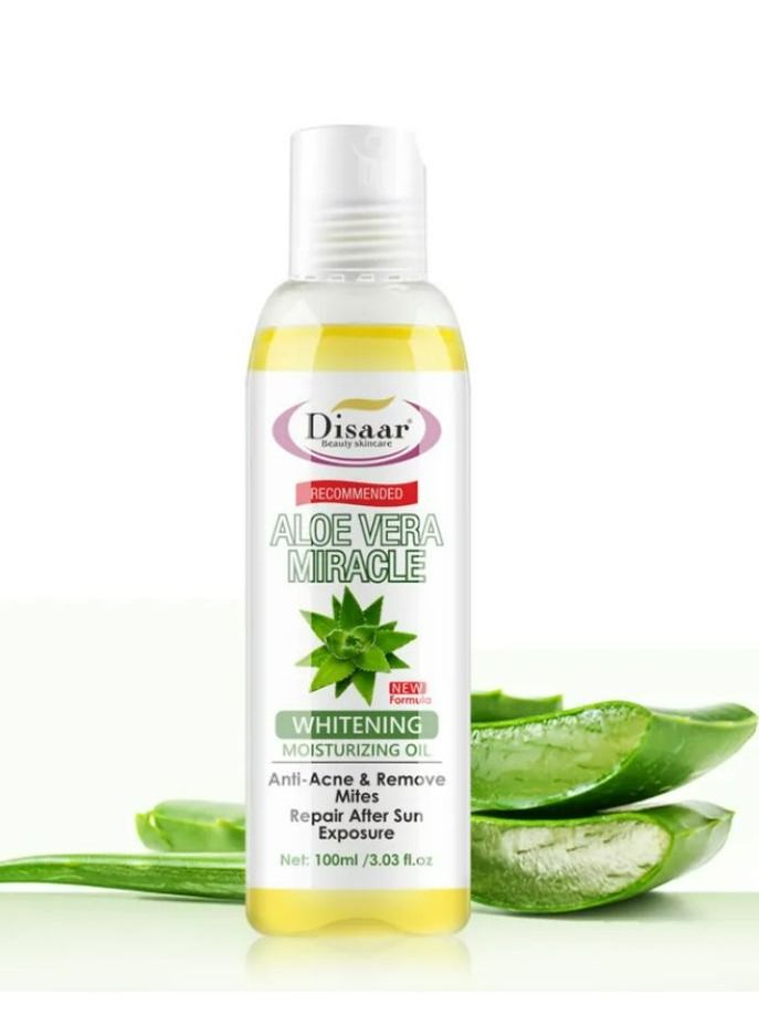 ديسار زيت الصبار المرطب المضاد لحب الشباب، يزيل العث، يصلح البشرة بعد التعرض لأشعة الشمس 2*100 مل، قطعتين - Image 2