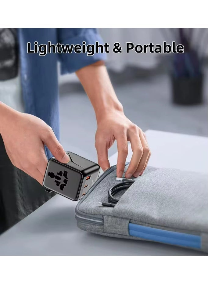 أنوغرل محول سفر عالمي بقدرة شحن سريع 25 واط، مزود بمنفذ USB-A واحد ومنفذي USB-C، شاحن حائط للهواتف الذكية والأجهزة اللوحية وأجهزة الكمبيوتر المحمولة - Image 5