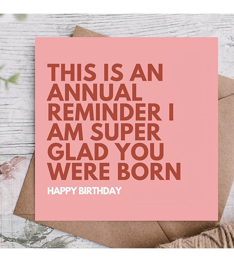 Red Envelope Birthday Card Super Glad You Were Born Gift For Family Friends - Image 4