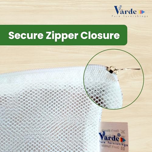 Värde Pack of 12 Pcs Reusable Fridge Storage Bags for Vegetables & Fruits | Multi-Size Dual Layer Mesh Zipper Bags | Washable, Eco-Friendly Kitchen Organizer. (4 Small, 4 Medium & 4 Large). - Image 2