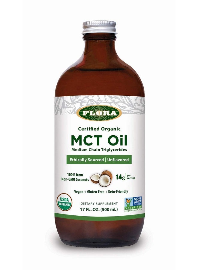 Flora Mct Oil Brain Health Ketofriendly Ethically Sourced 17 Fl Oz - Image 1