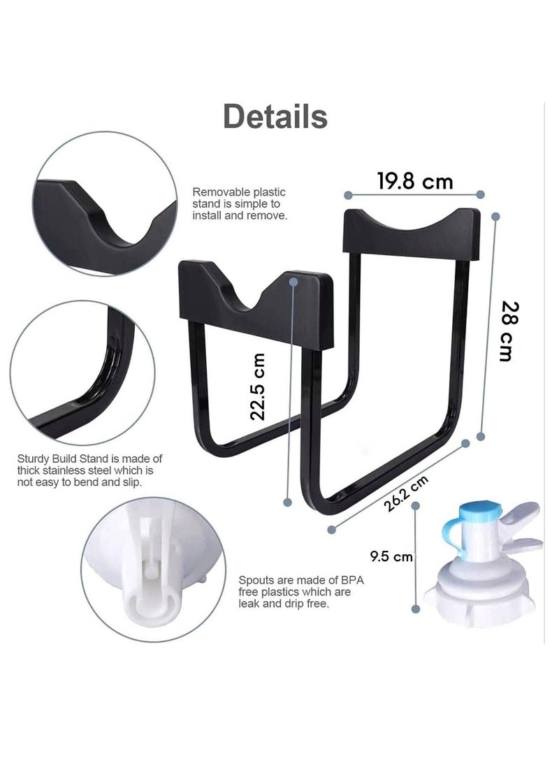 MARKQ Water Dispenser Stand with Dispenser Valve, 3-5 Gallon Water Cooler Stand, Non Slip Water Jug ​​Holder  - Image 3