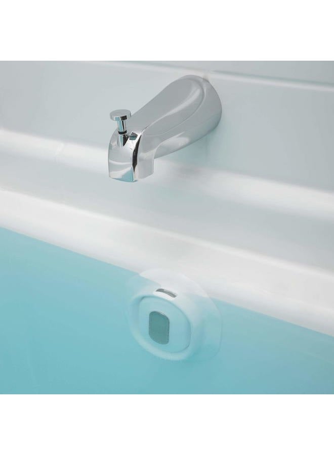 SlipX Solutions Adjustable Better Soak Overflow Drain Cover Fits All Drain Types for The Deepest Baths (Silicone, White) - Image 1