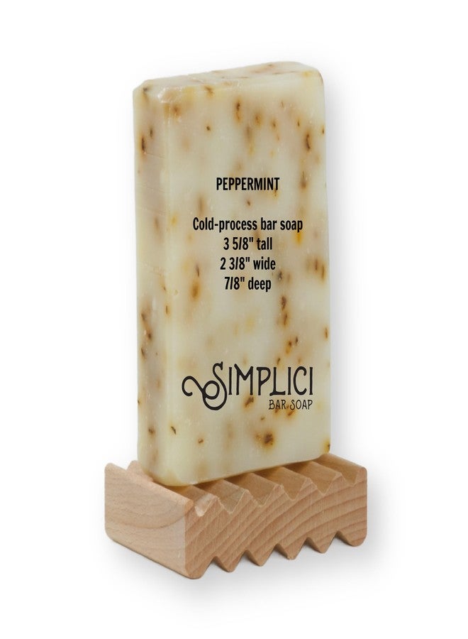 Simplici Peppermint Natural Soap (exfoliating + pure essential oils) 6 Bar Value Bag. Palm Free. - Image 3