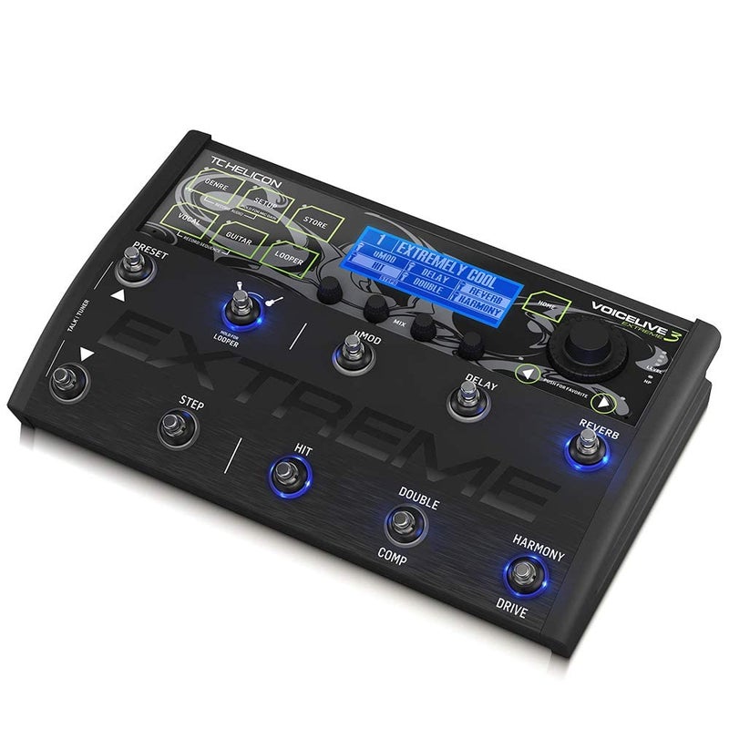 TC Helicon VOICELIVE 3 EXTREME Unrivaled Vocal and Guitar Effects Performance Floor Pedal with Backing Tracks, Looping, Automation and Audio Recording - Image 3