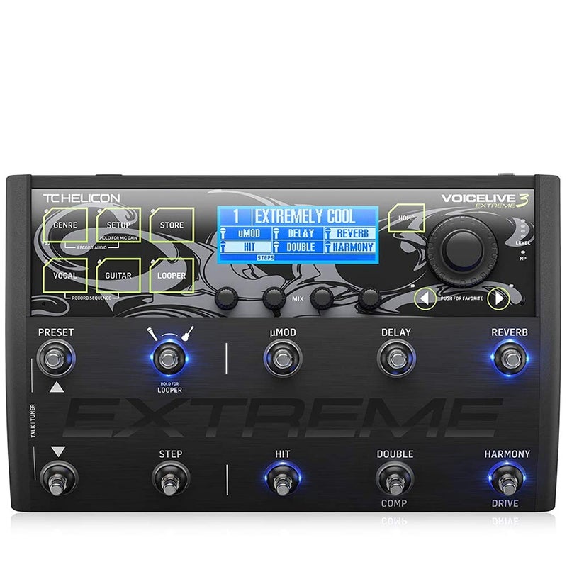 TC Helicon VOICELIVE 3 EXTREME Unrivaled Vocal and Guitar Effects Performance Floor Pedal with Backing Tracks, Looping, Automation and Audio Recording - Image 1