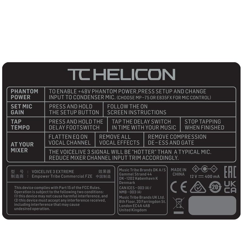 TC Helicon VOICELIVE 3 EXTREME Unrivaled Vocal and Guitar Effects Performance Floor Pedal with Backing Tracks, Looping, Automation and Audio Recording - Image 5