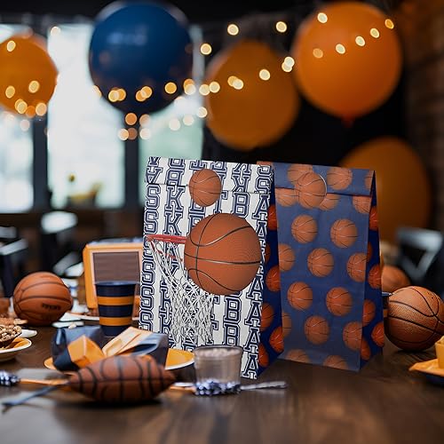 Outego Basketball Party Favor Bags – 24 Pcs Basketball Gift Bags with 5 Designs, Paper Goodie Bags for Sports Theme Birthday Party Decorations and Supplies - Image 5