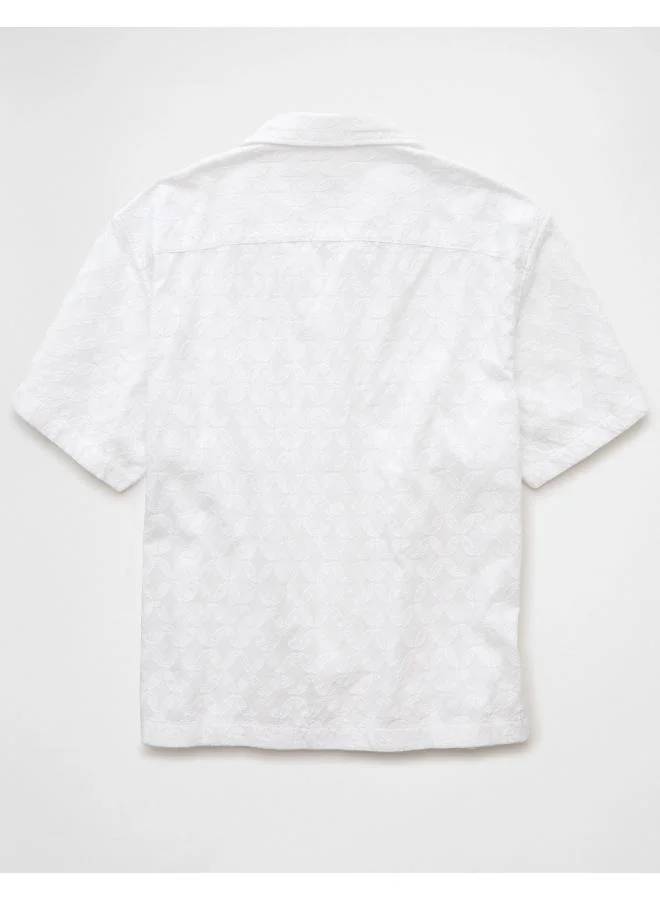 امريكان ايجل قميص بأزرار بنقشة مضلعة للمسبح