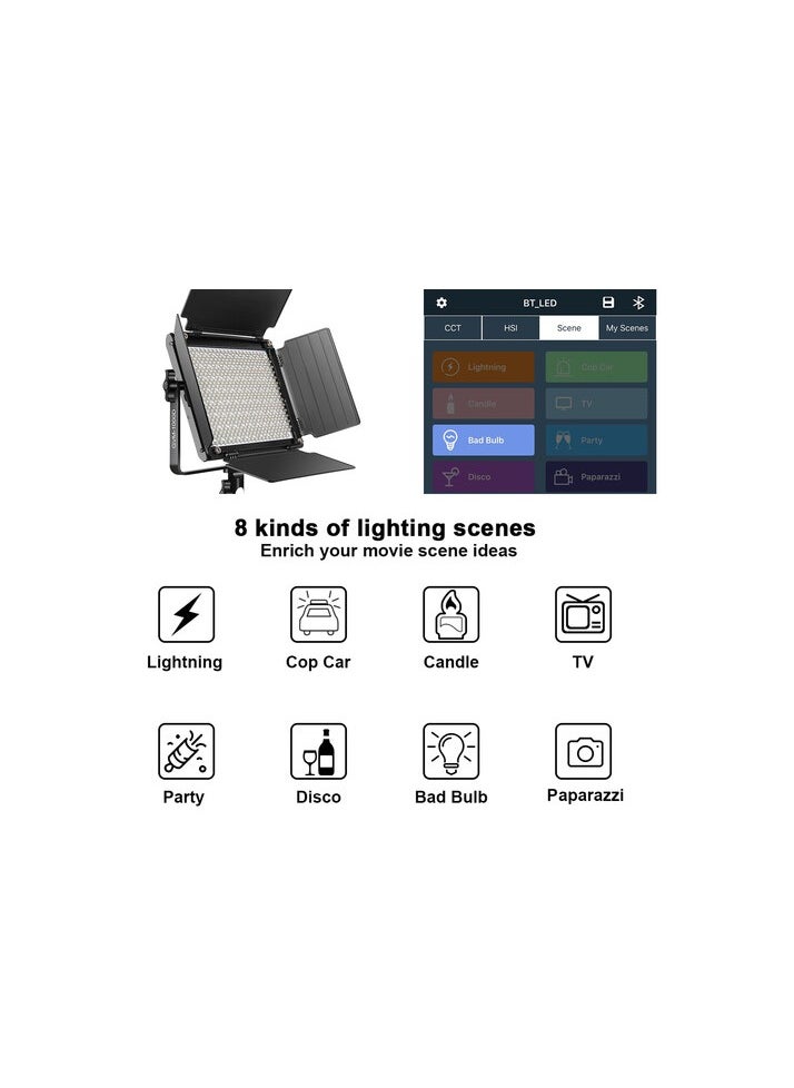 GVM Great Video Maker GVM 1000D RGB LED Light Panel (3-Light Kit)  - Image 2