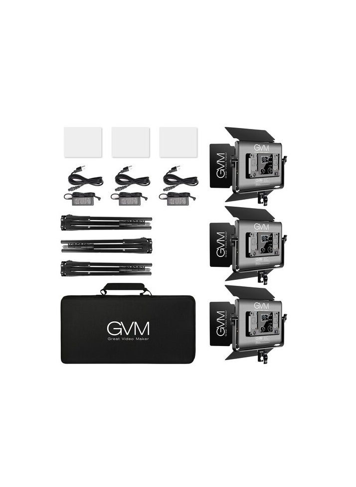 GVM Great Video Maker GVM 1000D RGB LED Light Panel (3-Light Kit)  - Image 3