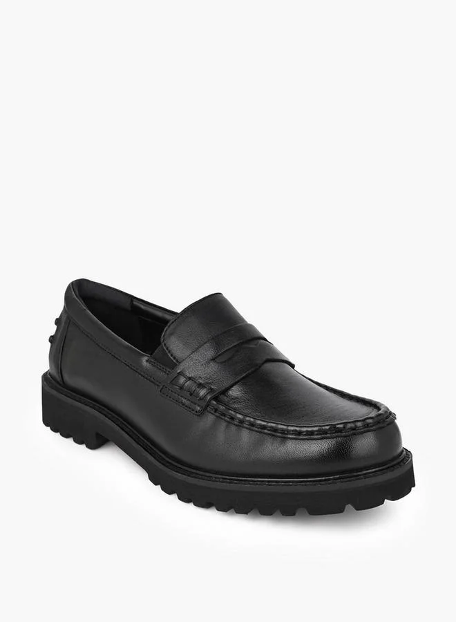DUCHINI Women Leather Slip-On Loafers