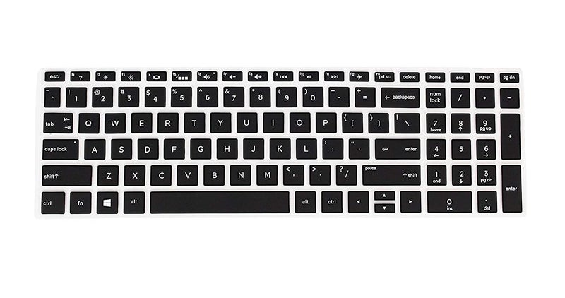 JUSTEC Premium Keyboard Protector Cover Fit for HP Pavilion Power 15-cb518TX 15.6-inch Full HD Gaming Laptop -Black with Clear - Image 1