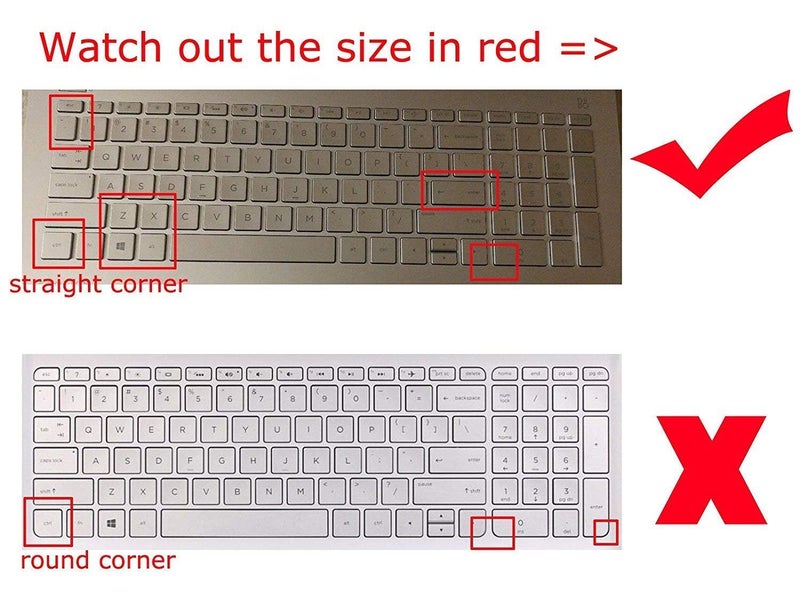 JUSTEC Premium Keyboard Protector Cover Fit for HP Pavilion Power 15-cb518TX 15.6-inch Full HD Gaming Laptop -Black with Clear - Image 5