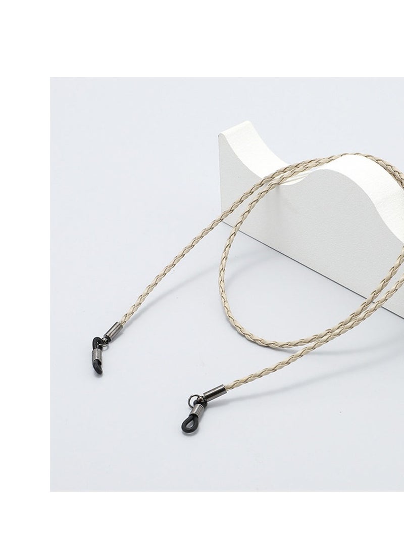Generic Braided twist glasses rope sports simple snow chain glasses accessories anti-lost lanyard-off-white  - Image 5