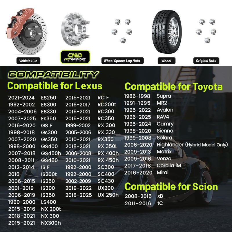 Customadeonly 20mm Hubcentric Wheel Spacers 5x114.3 for Lexus and Toyota Vehicles - Image 3