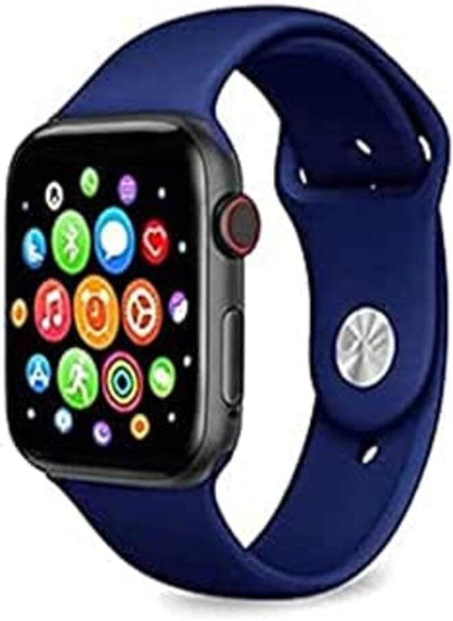 Generic - T500 Full Screen Bluetooth Heart Rate Monitor Smartwatch Compatible with Apple iOS Android Phone (blue), USB - Image 1