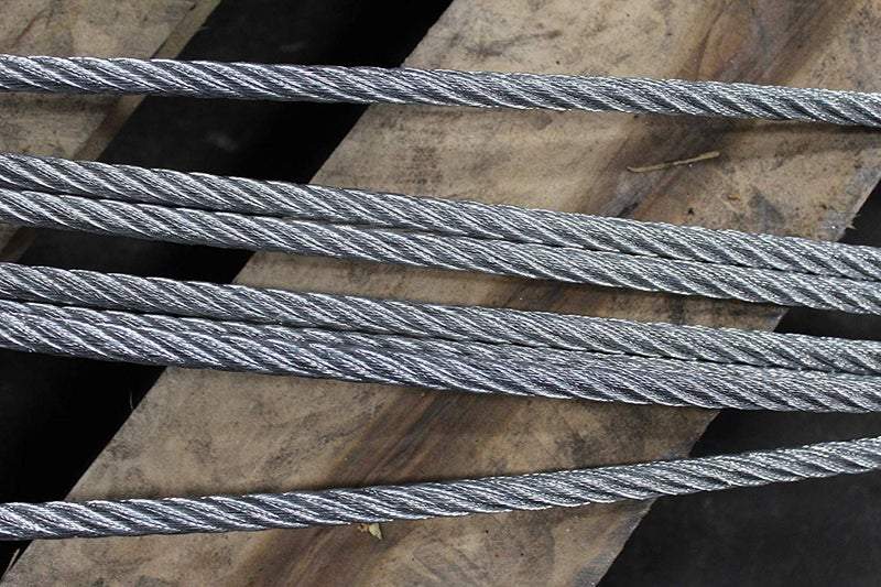 HSI Two Leg Wire Rope Sling | 1.1 Ton Vertical Rated Capacity | Heavy-Duty Thimble-to-Thimble | 1/4" Dia. | 8' Length | EIPS 6x25 IWRC | Hanes Supply () Heavy Duty Rigging Cable for Lifting and Towing - Image 2
