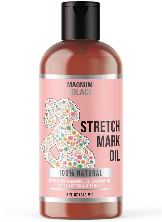 Magnum Solace Stretch Mark Oil for Pregnancy - 100% Natural Belly Oil for Pregnancy with Cocoa Butter Oil, Almond Oil for Skin - Alternative to Stretch Mark Cream for Pregnancy - Image 1