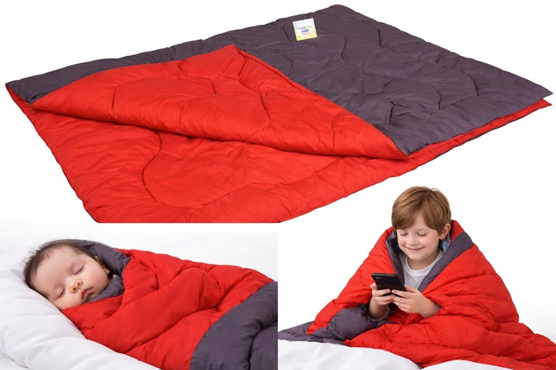 Toddylon Baby Comforter Soft Cotton Reversible Blanket for Up to 7-8 Years Kids AC Quilt for Newborn Infant Toddler Lightweight All Season Bedding Boys Girls 152x101 cm (Grey) - Image 1