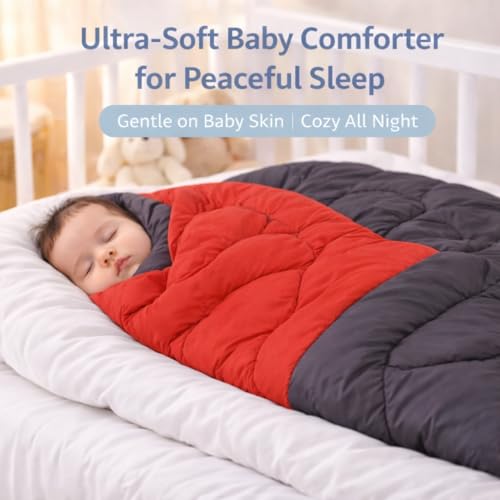 Toddylon Baby Comforter Soft Cotton Reversible Blanket for Up to 7-8 Years Kids AC Quilt for Newborn Infant Toddler Lightweight All Season Bedding Boys Girls 152x101 cm (Grey) - Image 4