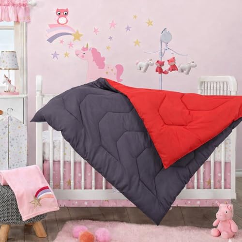 Toddylon Baby Comforter Soft Cotton Reversible Blanket for Up to 7-8 Years Kids AC Quilt for Newborn Infant Toddler Lightweight All Season Bedding Boys Girls 152x101 cm (Grey) - Image 5