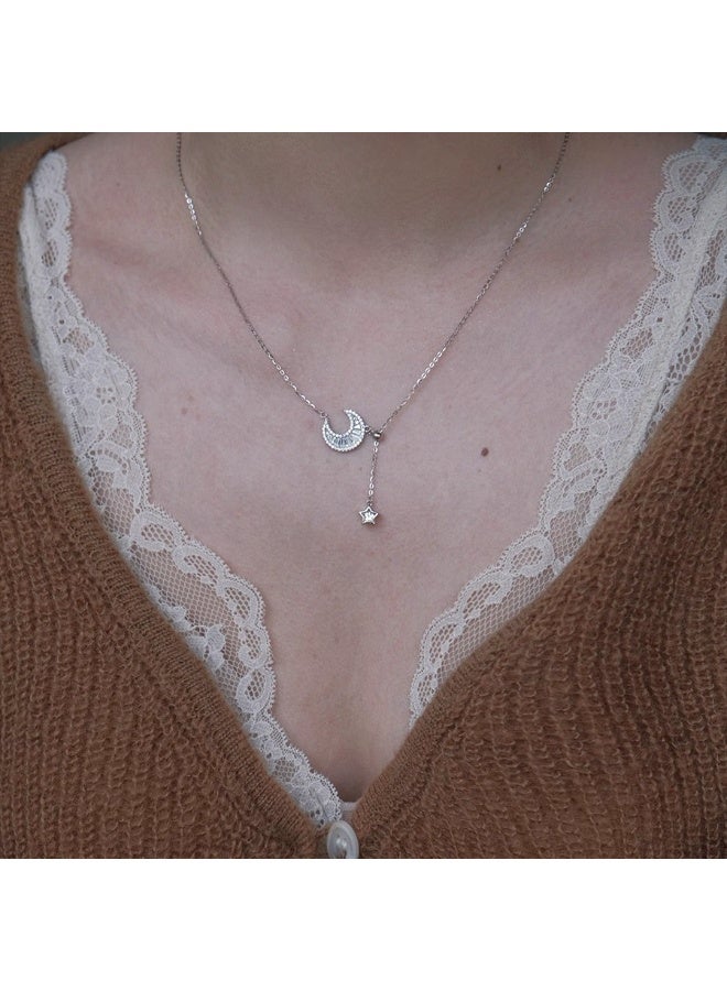 925 Sterling Silver Star and Moon Mythology Necklace - Image 5