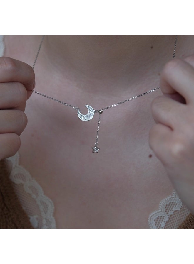 925 Sterling Silver Star and Moon Mythology Necklace - Image 3