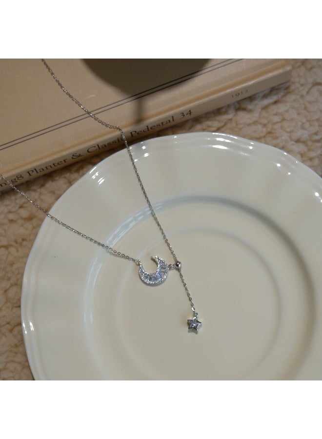 925 Sterling Silver Star and Moon Mythology Necklace - Image 2