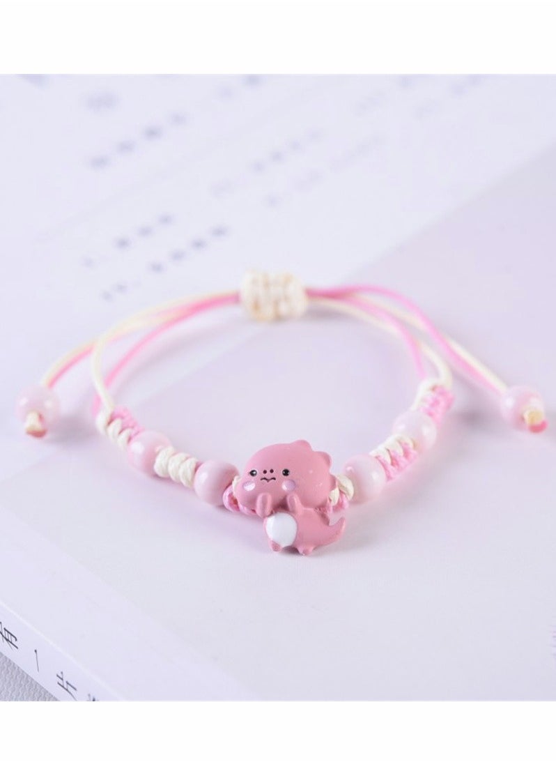 SYOSI Bracelets, cartoon bracelet, ceramic bracelet, small dinosaur bracelet, for girl student girlfriend gift, for Protection Friendship Wish Bracelet Jewelry, for Women Girls, 4 Pcs  - Image 4