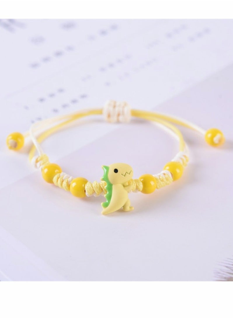 SYOSI Bracelets, cartoon bracelet, ceramic bracelet, small dinosaur bracelet, for girl student girlfriend gift, for Protection Friendship Wish Bracelet Jewelry, for Women Girls, 4 Pcs  - Image 2