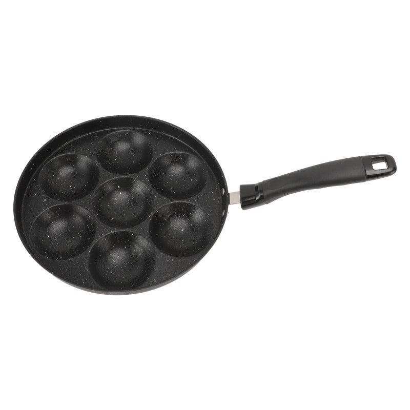 Nonstick Egg Pan: 7 Hole Design Maifan Stone Coating - Heatproof Handle Multi Hole Pan for Home Breakfast Cooking - Image 5