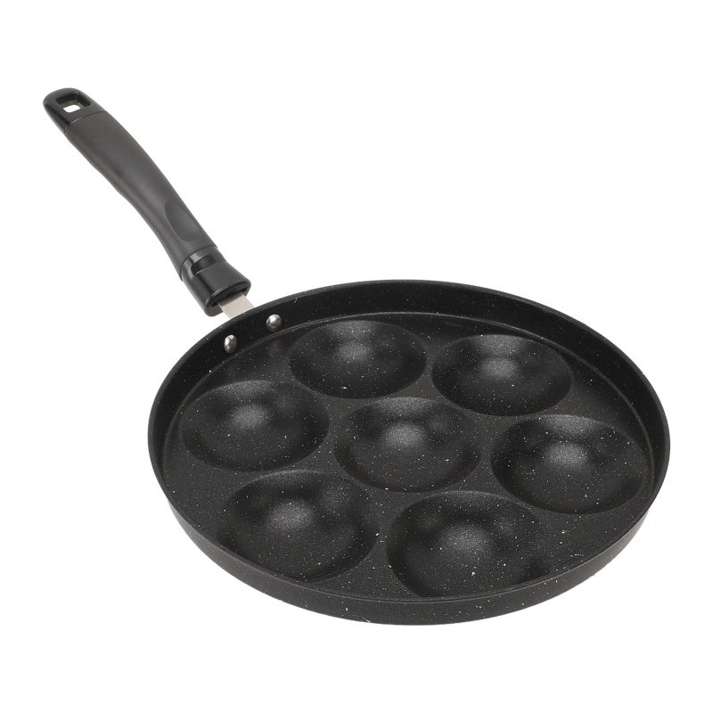 Nonstick Egg Pan: 7 Hole Design Maifan Stone Coating - Heatproof Handle Multi Hole Pan for Home Breakfast Cooking - Image 4