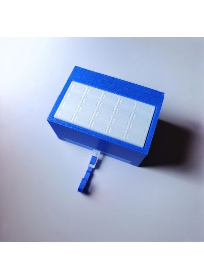 Blue Wall Mounted Key Holder With Door Opening Plastic Storage Box Entryway Garage - Image 1