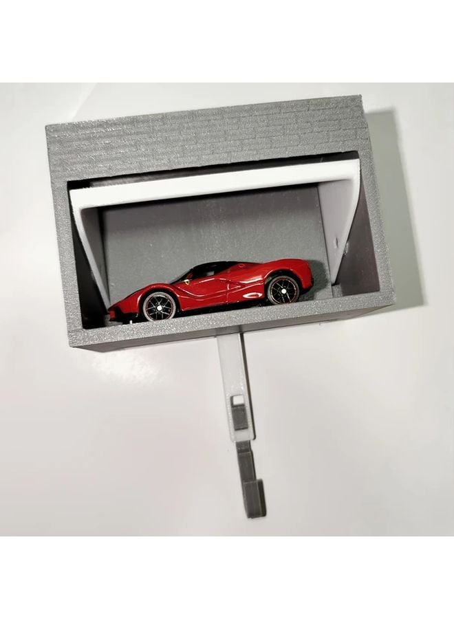 Blue Wall Mounted Key Holder With Door Opening Plastic Storage Box Entryway Garage - Image 2