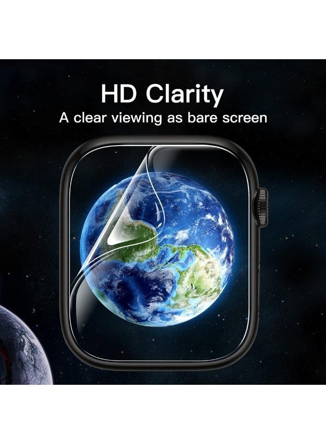 Screen Protector For Apple Watch Series 9/8/7 41mm Flexible TPU Film Anti-Scratch HD Clear 3-Pack - Image 4