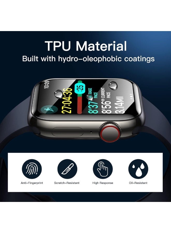 Screen Protector For Apple Watch Series 9/8/7 41mm Flexible TPU Film Anti-Scratch HD Clear 3-Pack - Image 3