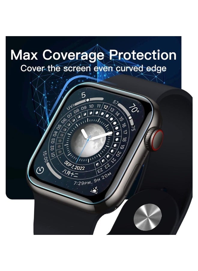 Screen Protector For Apple Watch Series 9/8/7 41mm Flexible TPU Film Anti-Scratch HD Clear 3-Pack - Image 2