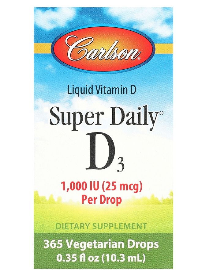 سوبر دايلي D3 25 ميكروغرام (1000 وحدة دولية) 0.35 أونصة سائلة (10.3 مل)