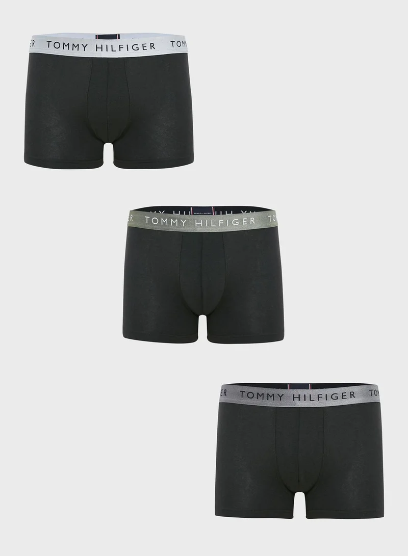 TOMMY HILFIGER 3 Pack Logo Band Trunks