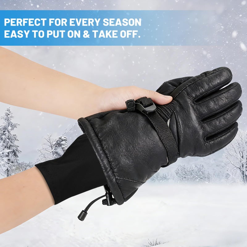 Funnysoft 6 Pairs Lightweight Glove Liners, Thin Warm Winter Liners for Cycling Motorcycle Hiking Sporting Driving Running Skiing(L,Black) - Image 2