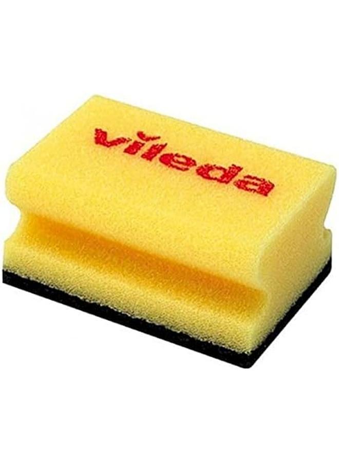 فيليدا اسفنجة غسيل الأطباق جليتزي 9 بلس 3 قطع إسفنجة عالية الرغوة للأوساخ الصلبة للأطباق ذات الجانب الكاشطة تزيل الأوساخ المجففة العنيدة ولها تأثير مضاد للبكتيريا. - Image 2