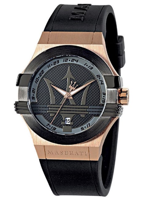 Men's Potenza Analog Quartz Black Silicone Watch R8851108002 - 42mm
