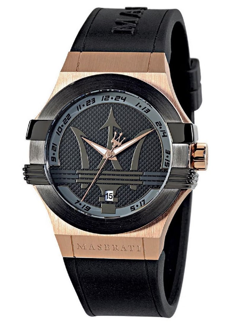 Maserati Men's Potenza Analog Quartz Black Silicone Watch R8851108002 - 42mm  - Image 1