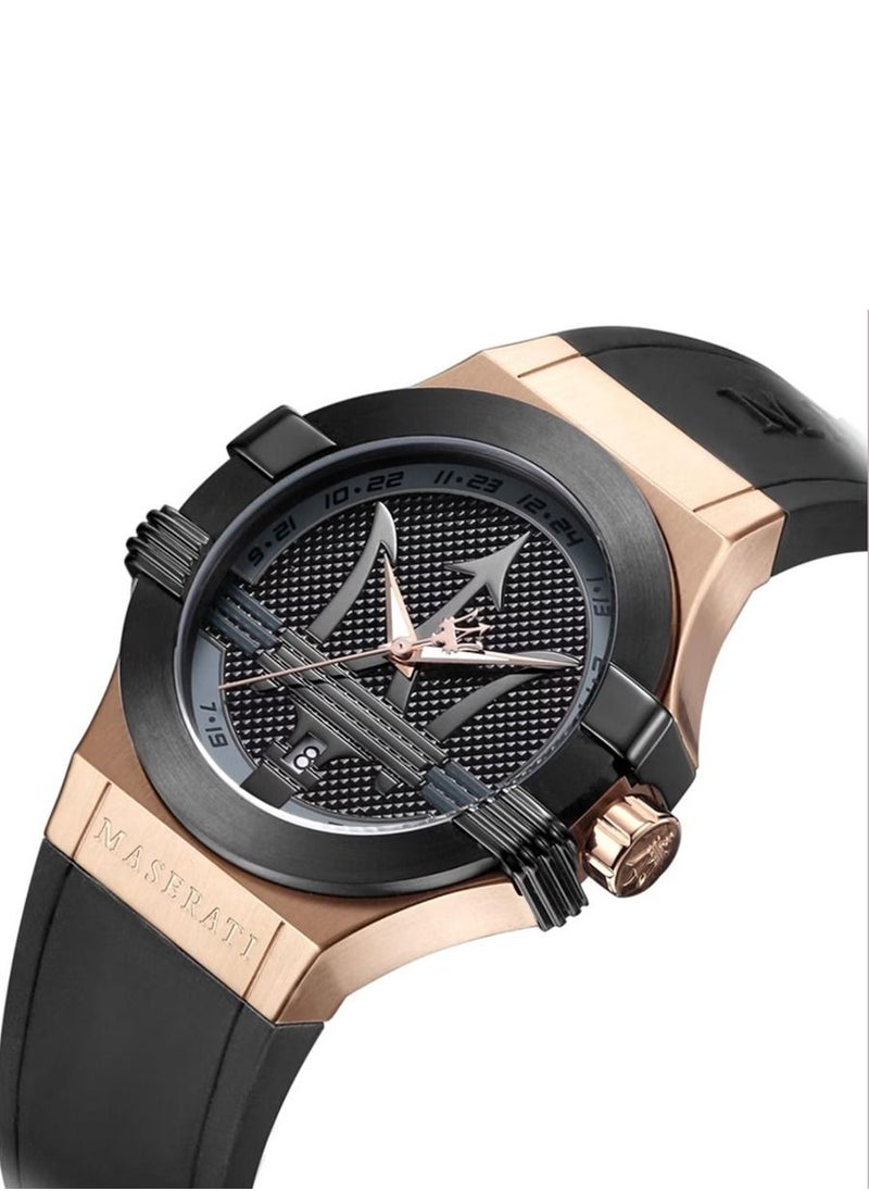 Maserati Men's Potenza Analog Quartz Black Silicone Watch R8851108002 - 42mm  - Image 2