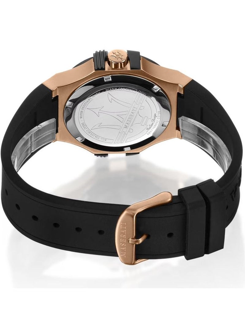 Maserati Men's Potenza Analog Quartz Black Silicone Watch R8851108002 - 42mm  - Image 4