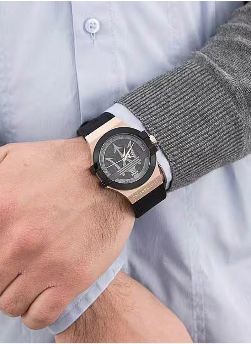 Maserati Men's Potenza Analog Quartz Black Silicone Watch R8851108002 - 42mm  - Image 5