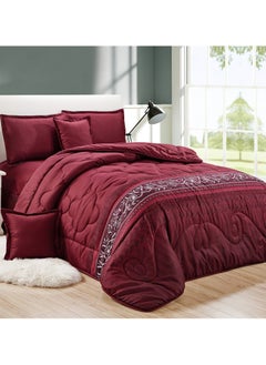 Moon 4 Pieces Single Size 160x210Cm Comforter Set Medium Filling Bedding Set for All Season Includes 1Comforter 1Bedsheet 1Pillow Shams and 1Cushion cases  - Image 1